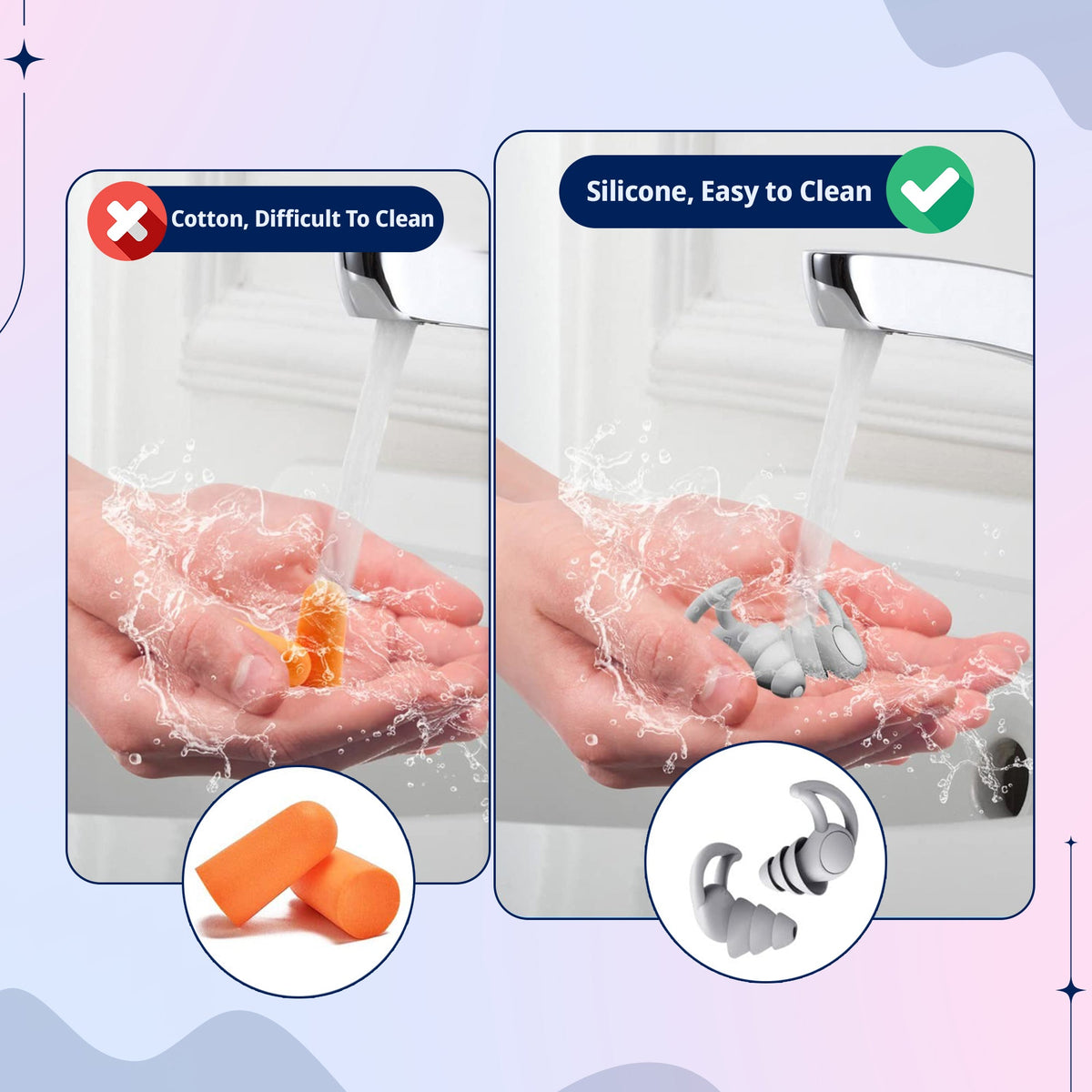 Soft Silicone Sleep Earplugs