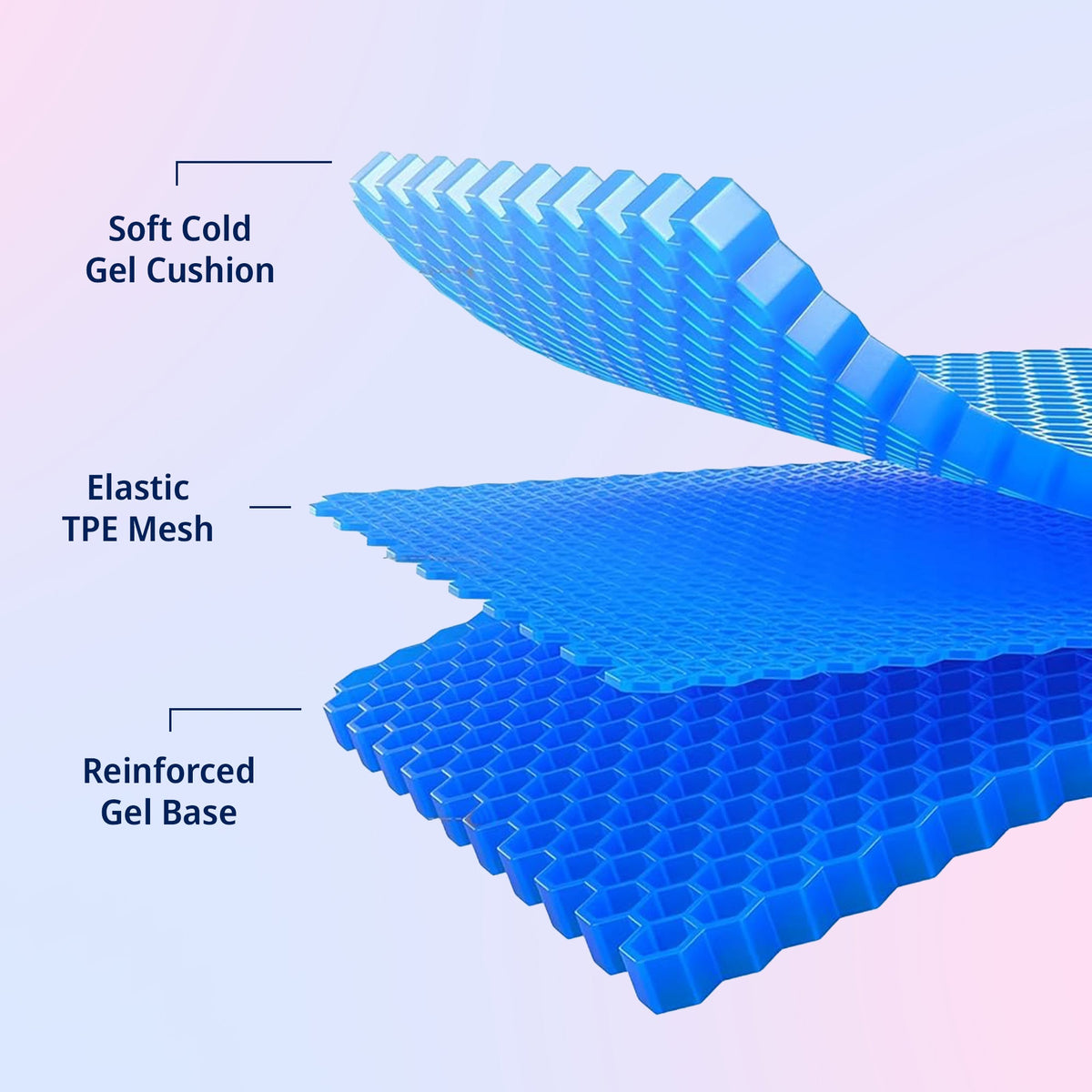 Honeycomb Gel Seat Cushion with Cover