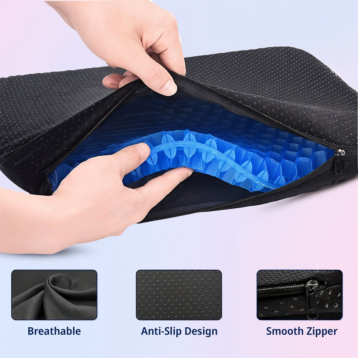 Honeycomb Gel Seat Cushion with Cover