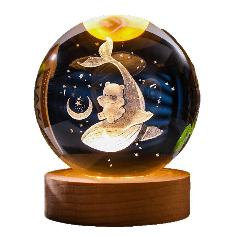 3D Crystal Ball Night Light
