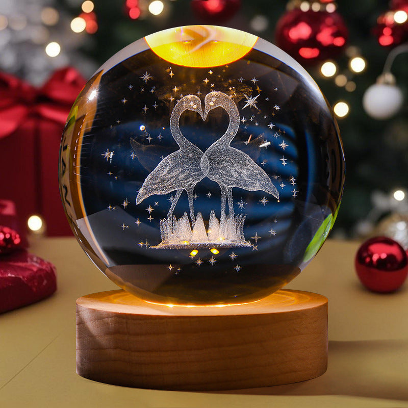 3D Crystal Ball Night Light