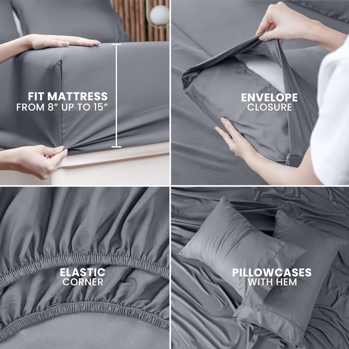 Soft Microfiber 4-Piece Sheet Set