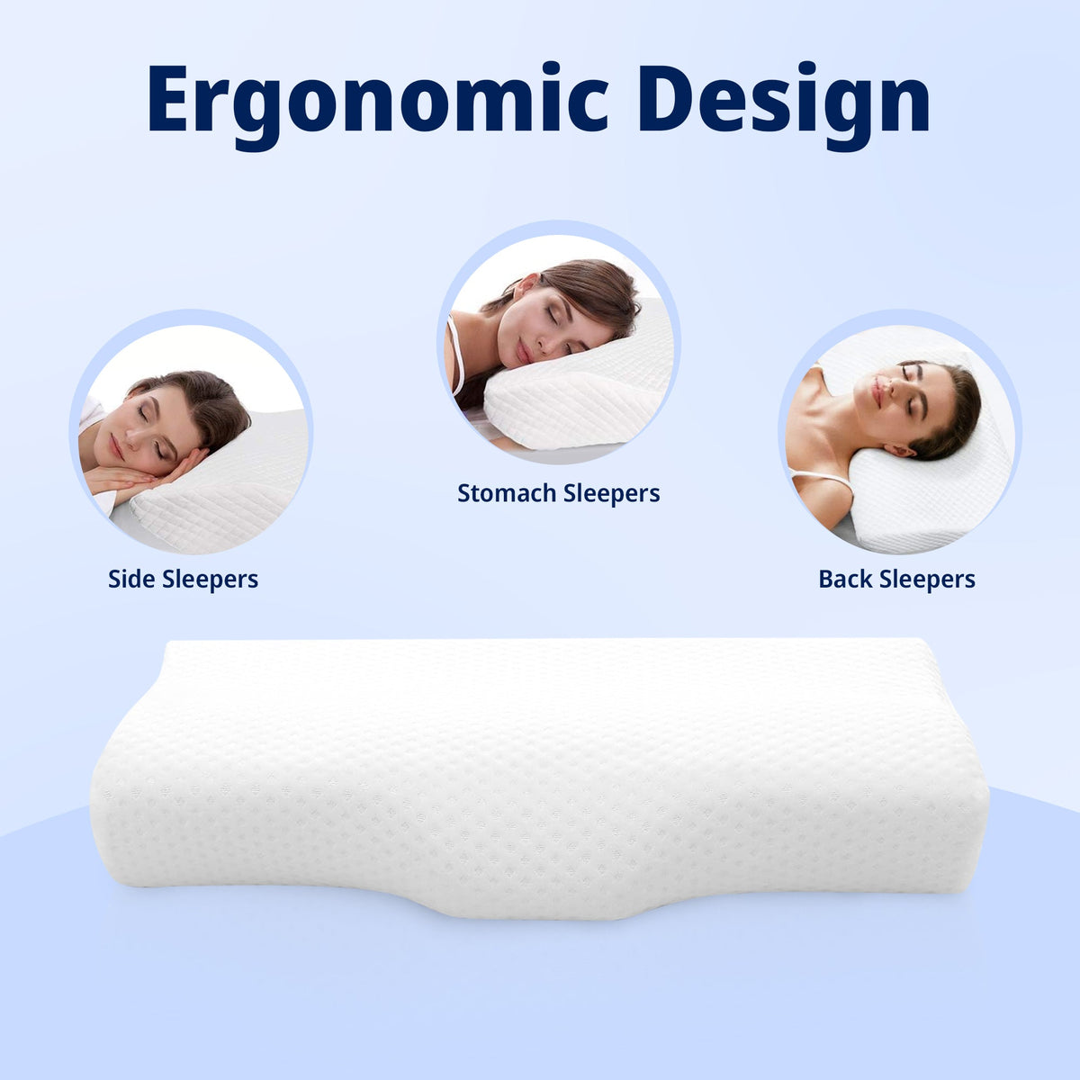 Contoured Memory Foam Cervical Pillow