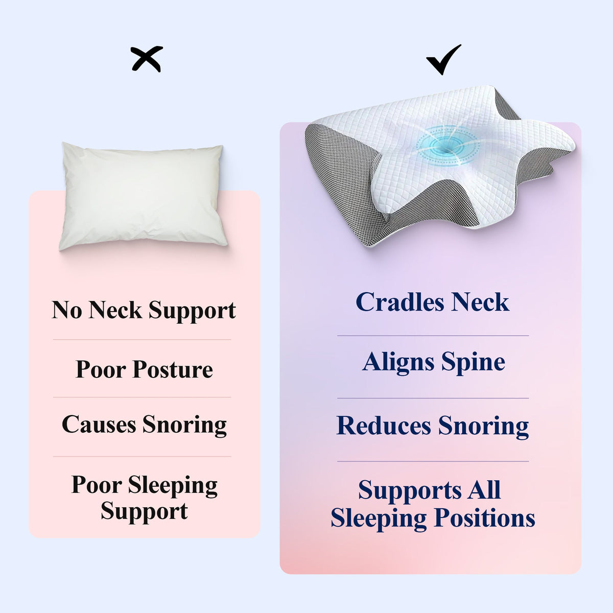 Butterfly Memory Foam Cervical Pillow, Buy 1 Get 1 Free