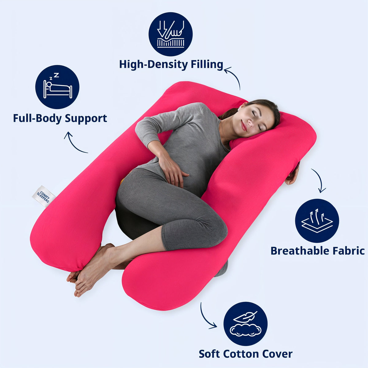 Maternity U-Shaped Pregnancy Pillow