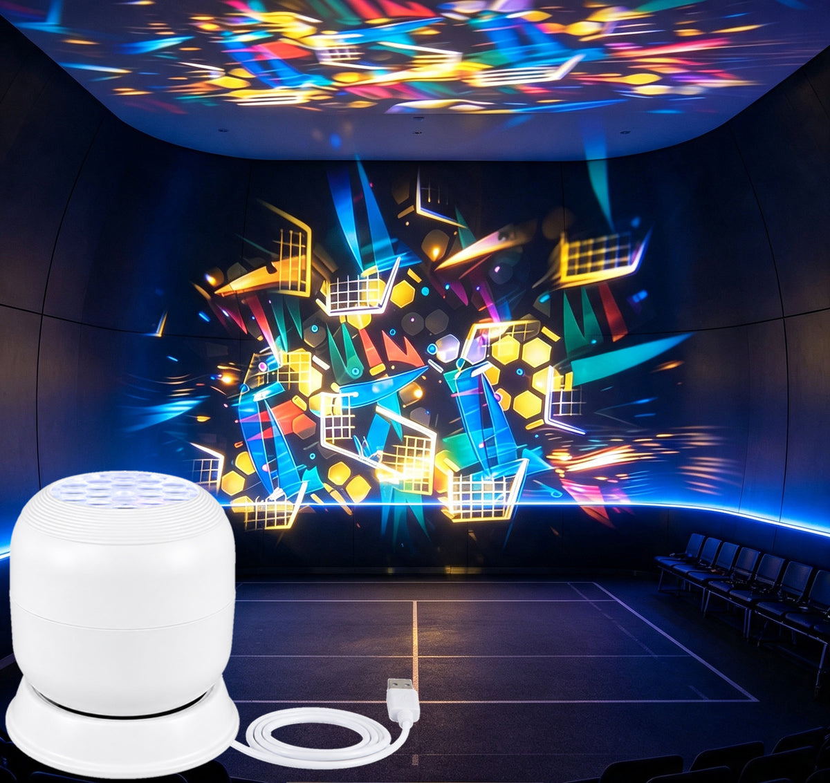 Rotating Ocean and Starry Sky Projector Lamp