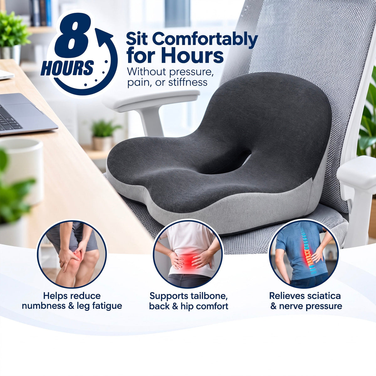 Comfy Sleepers™ Ortho Seat Cushion
