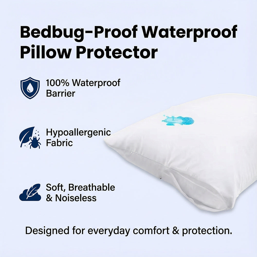 Waterproof Zippered Pillow Protector