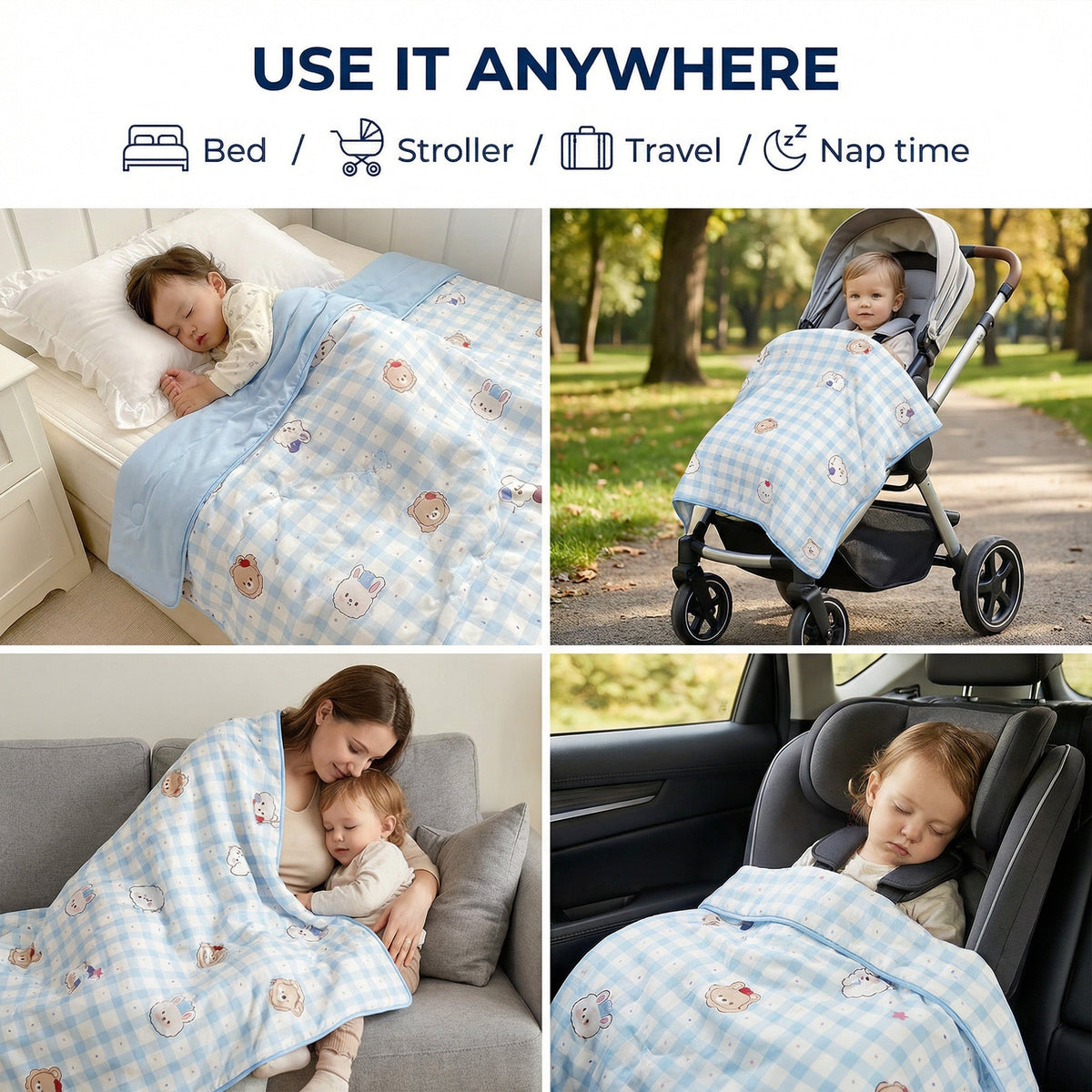 Kids Reversible Cooling Blanket, Buy 1 Get 1 Free