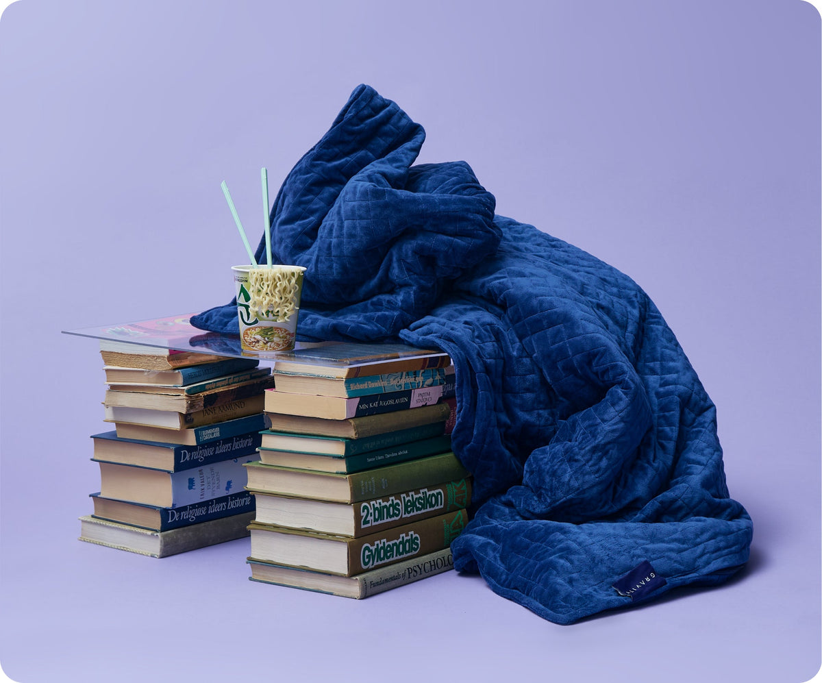 Gravity Original Weighted Blanket | Glass Bead, 10 to 35 lb, Grey or Navy