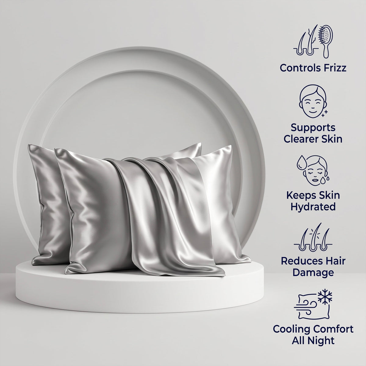 Luxury Silk Pillowcase Pair + 3 Sleep Goodies