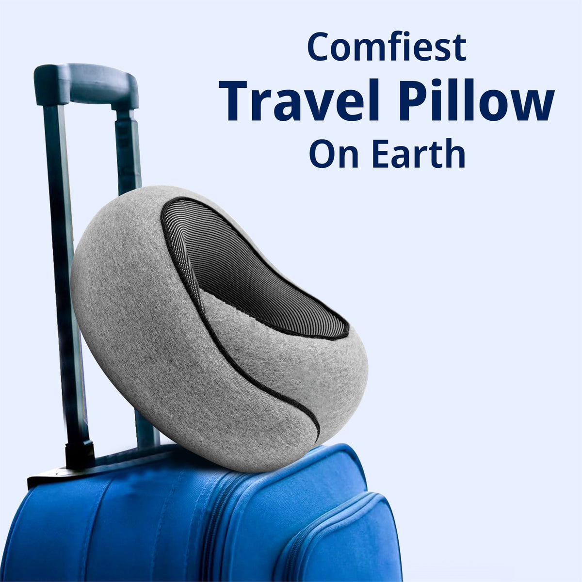 Memory Foam Travel Neck Pillow with Carry Bag