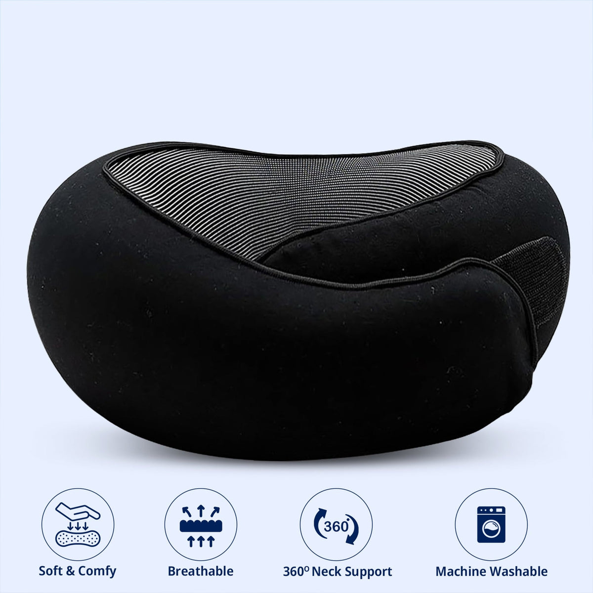 Memory Foam Travel Neck Pillow with Carry Bag