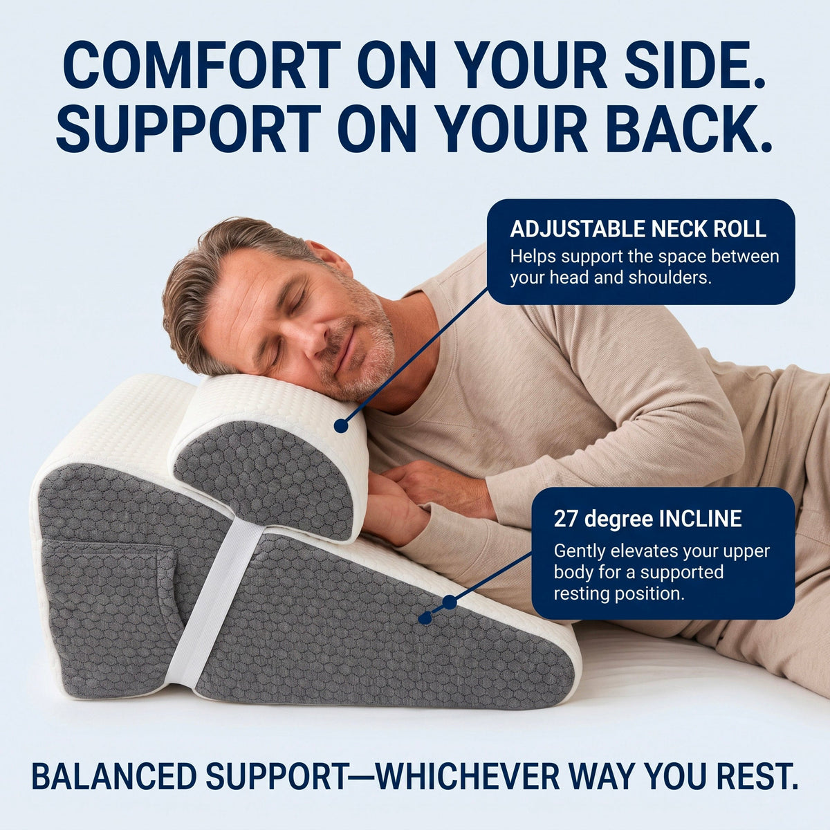 Quiet Tilt Incline Wedge Pillow