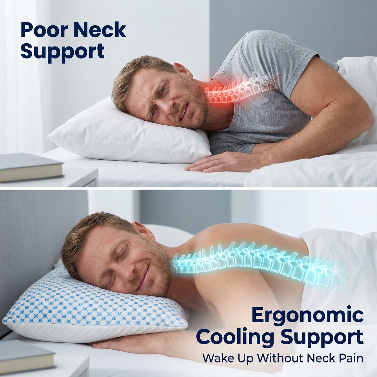 Cooling Gel Infused Memory Foam Pillow