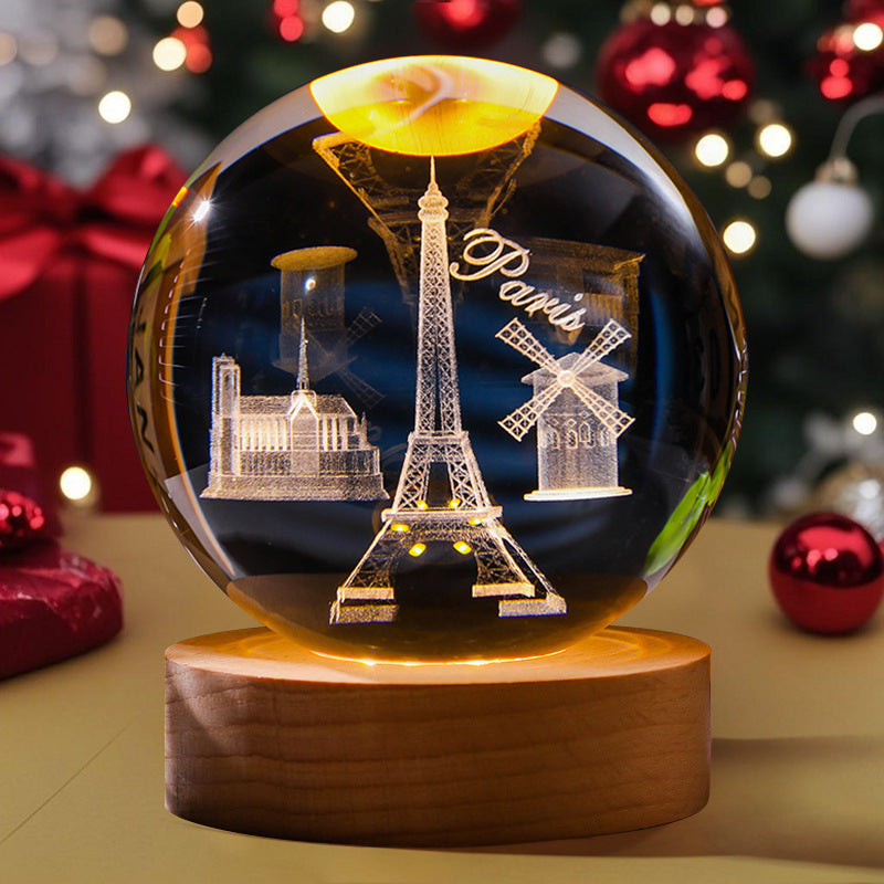 3D Crystal Ball Night Light