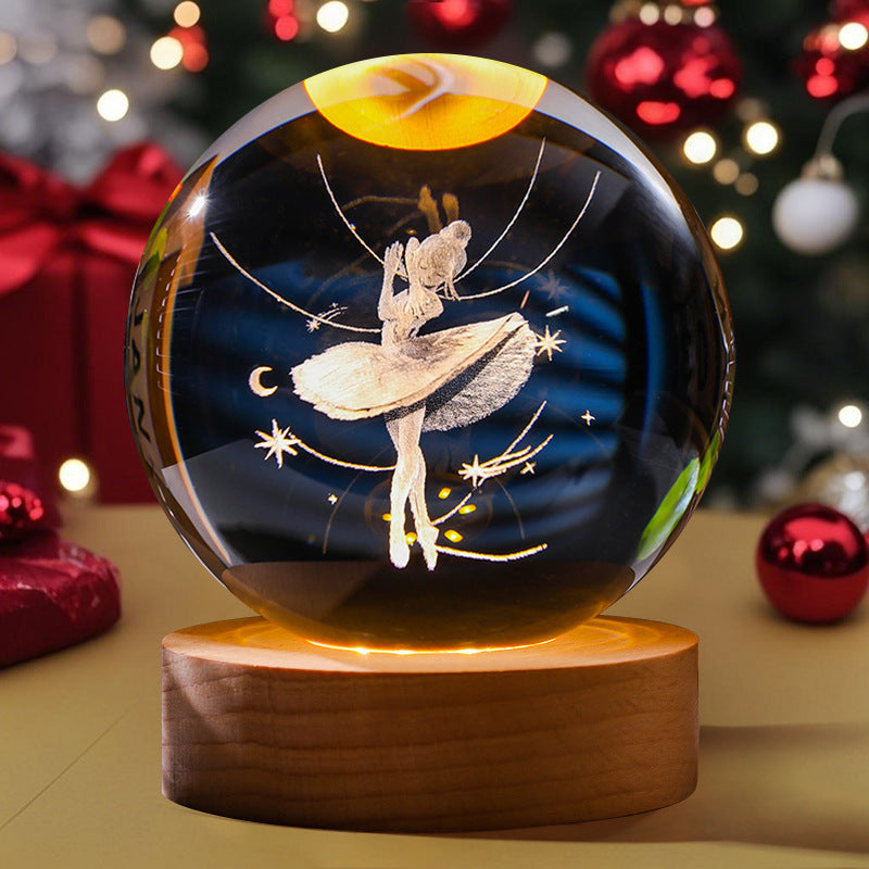 3D Crystal Ball Night Light