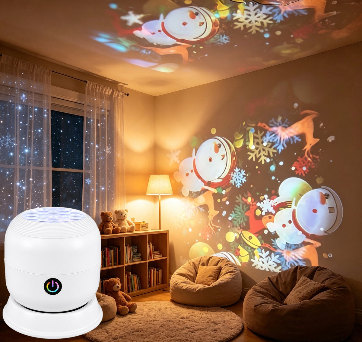 Rotating Ocean and Starry Sky Projector Lamp