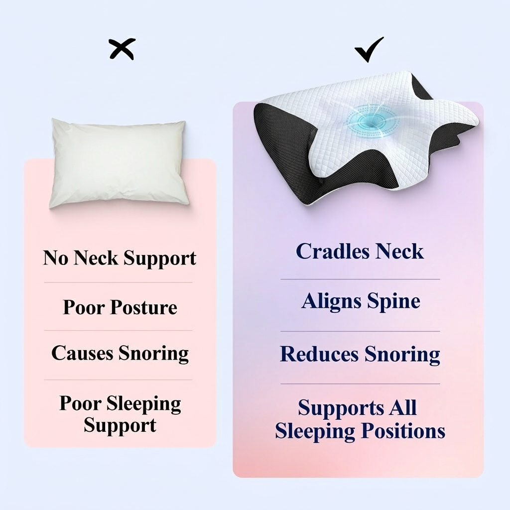 Butterfly Memory Foam Cervical Pillow, Buy 1 Get 1 Free