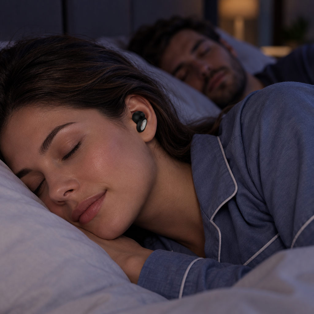 Sleeping with Snoring Noise Cancellation Plugs