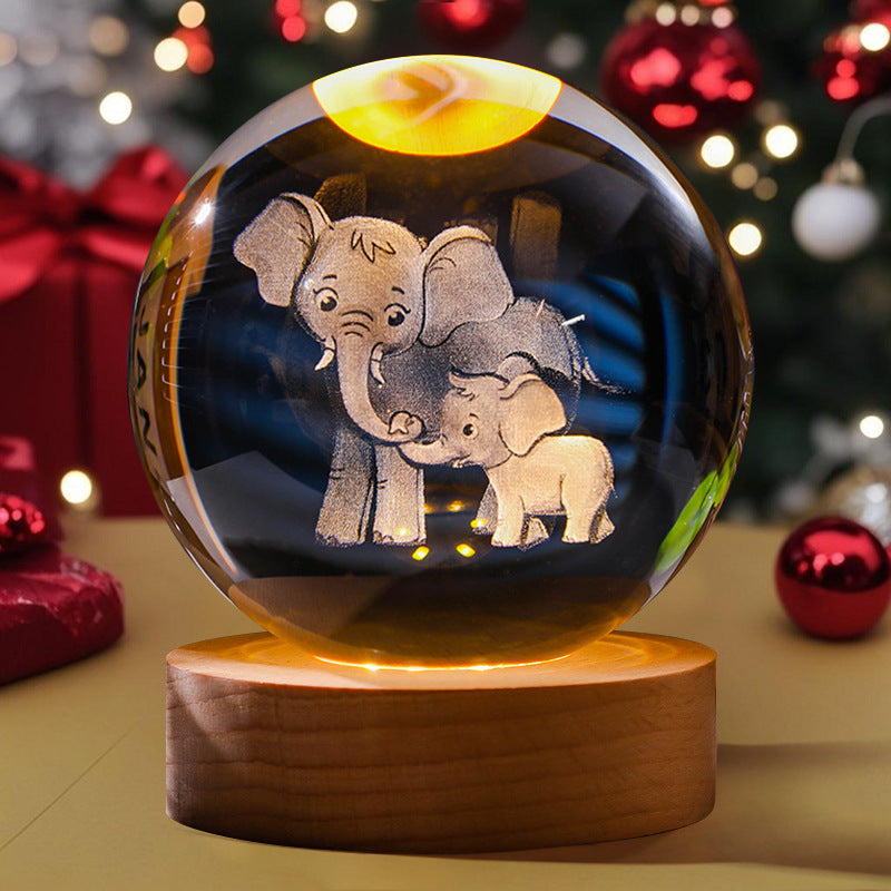 3D Crystal Ball Night Light