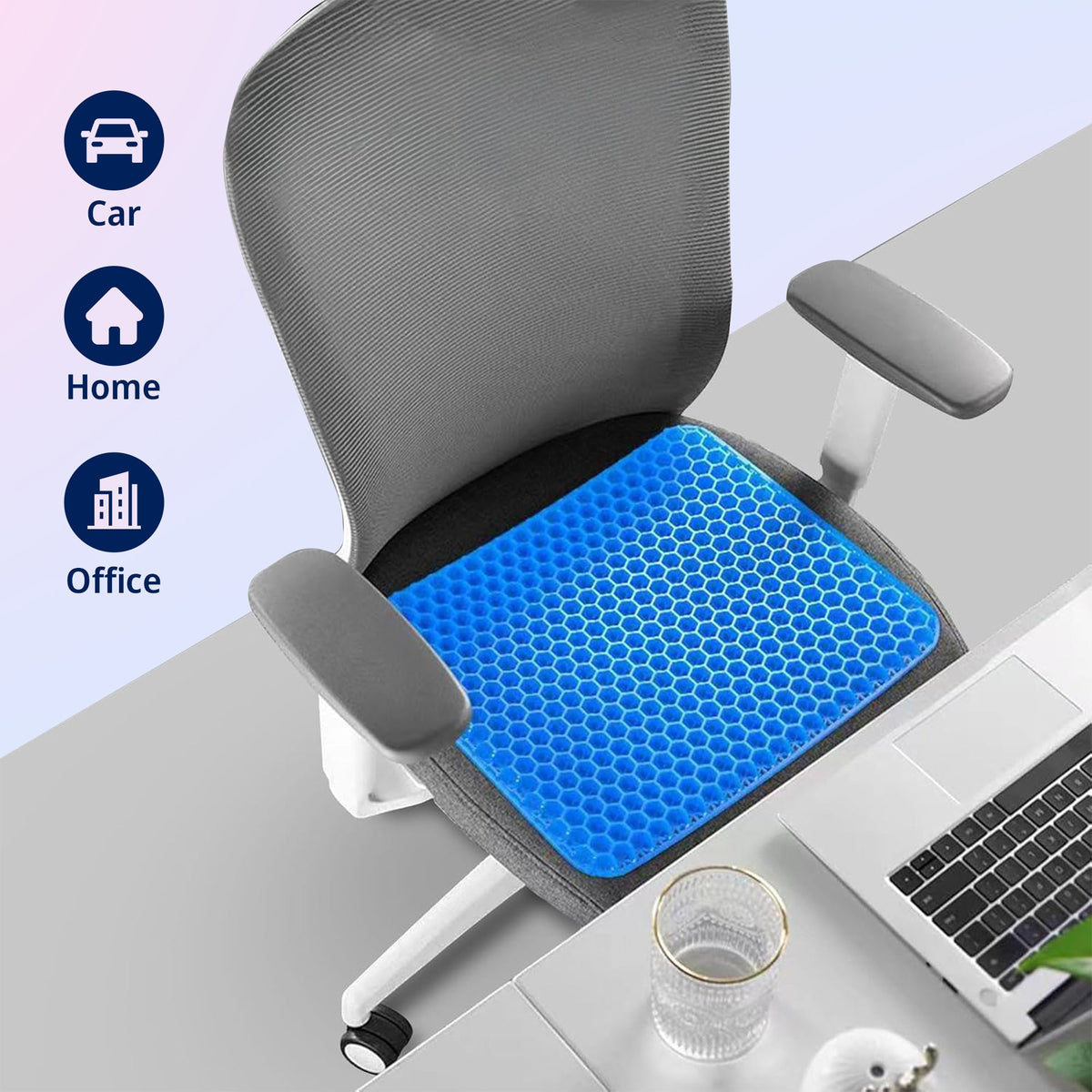 Honeycomb Gel Seat Cushion with Cover