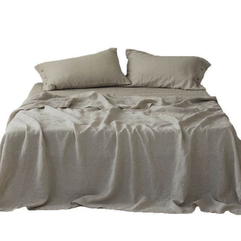 Natural Linen Sheet and Duvet Cover Set