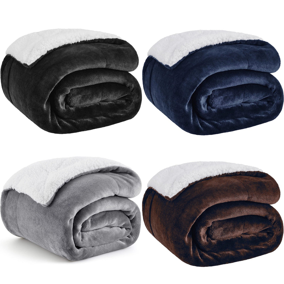 Double-Sided Sherpa Fleece Blanket