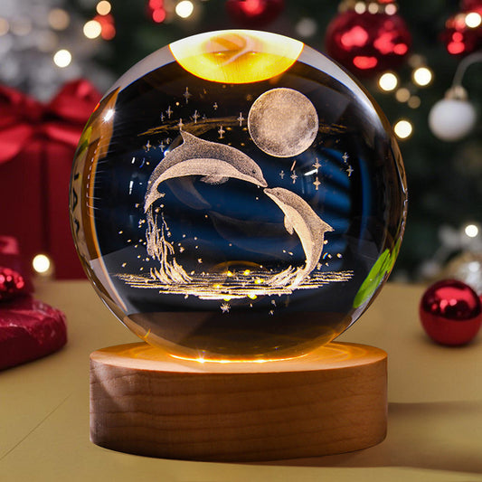 3D Crystal Ball Night Light