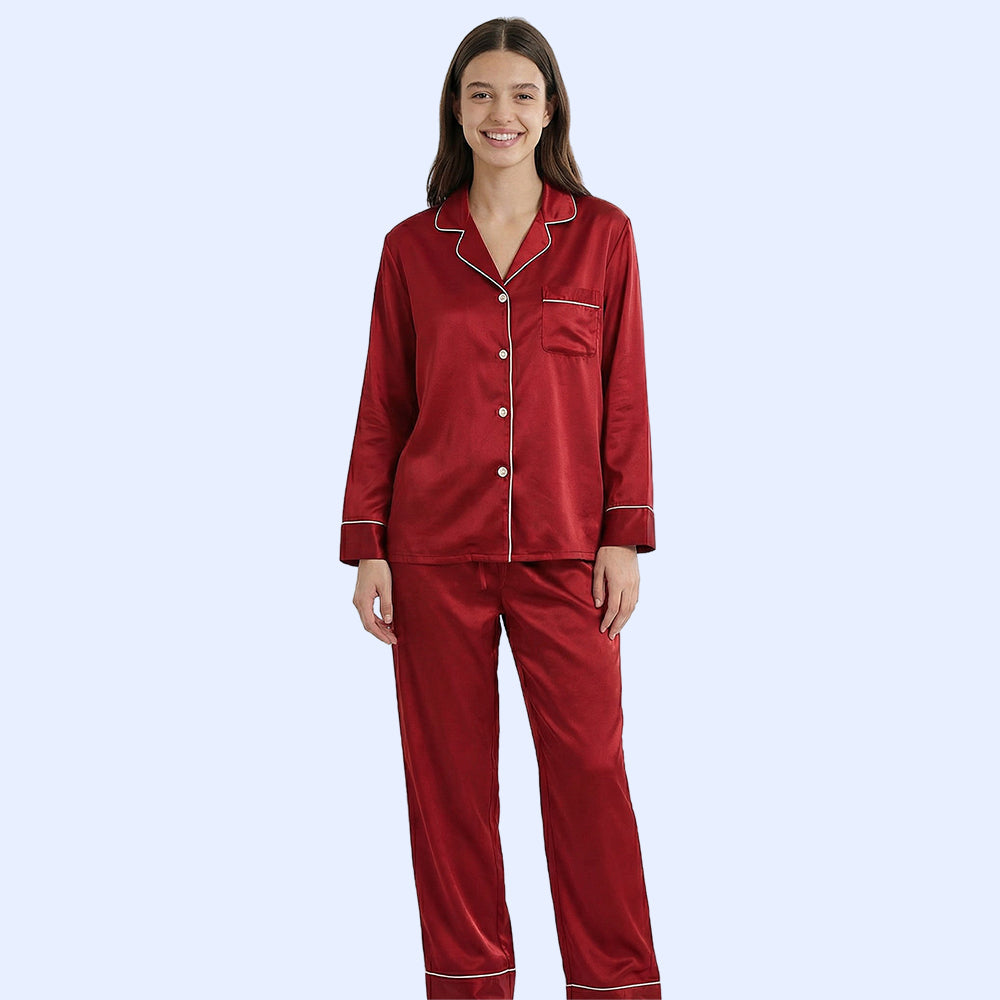 Moonlit Silky Pajama Set