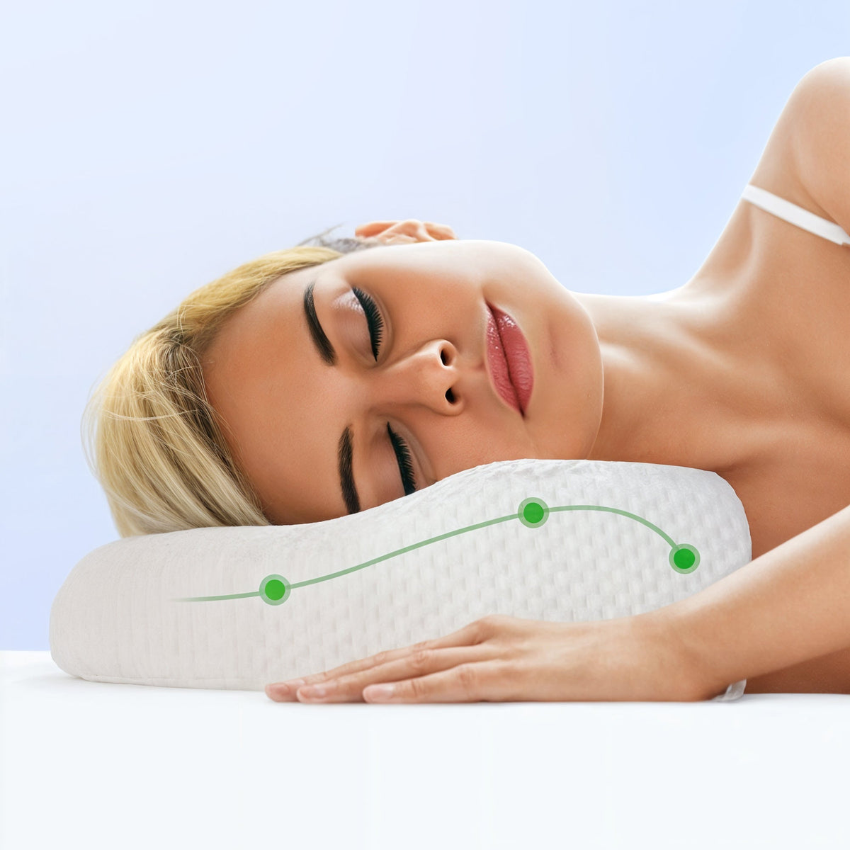 Contoured Memory Foam Cervical Pillow