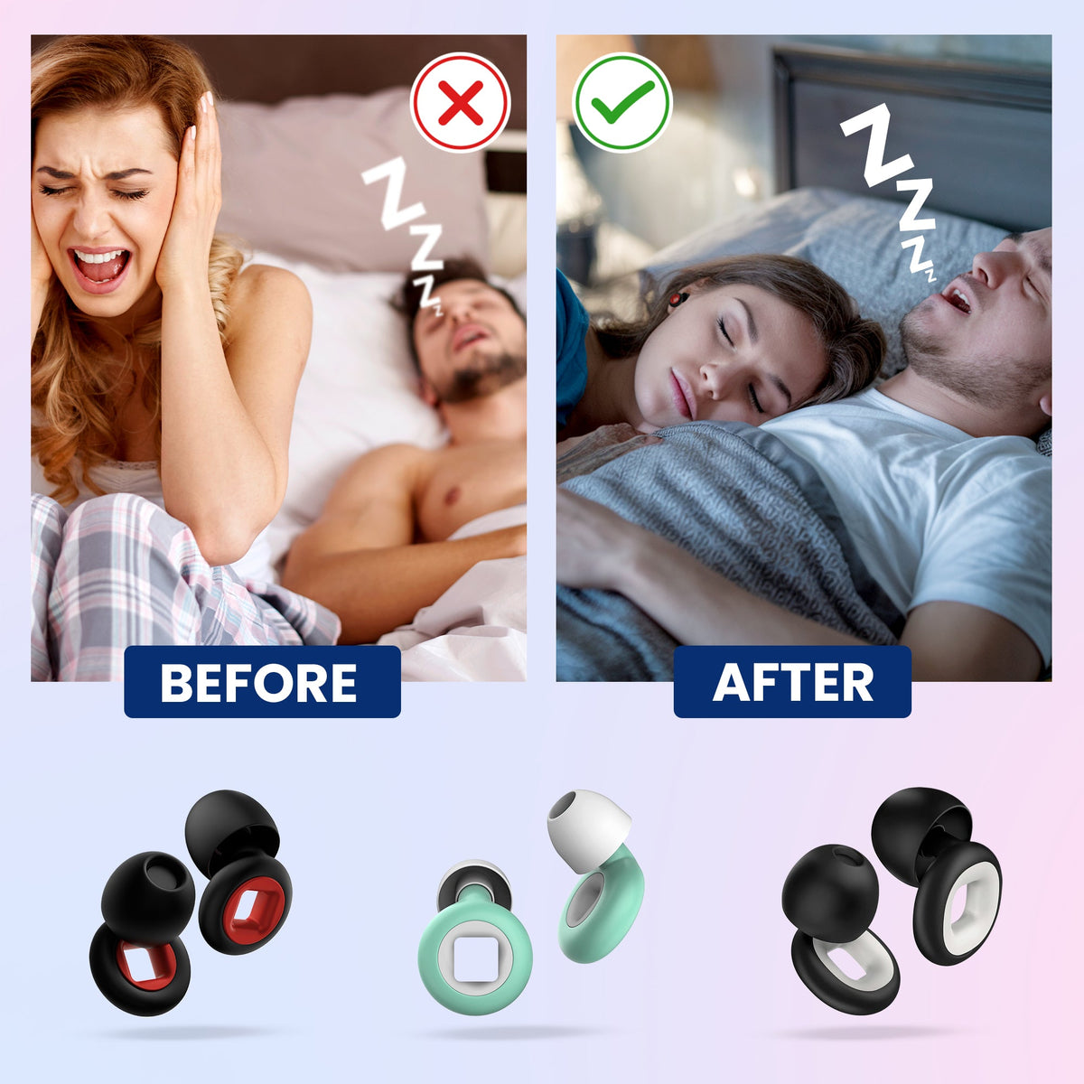 Snore-Blocking Sleep Earplugs