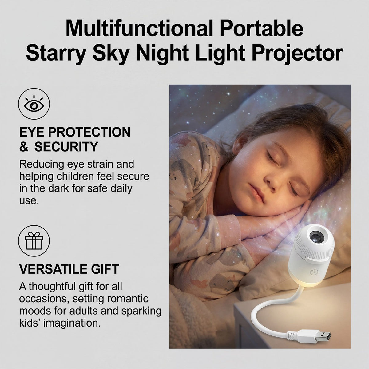 Touch Starry Projection Night Light