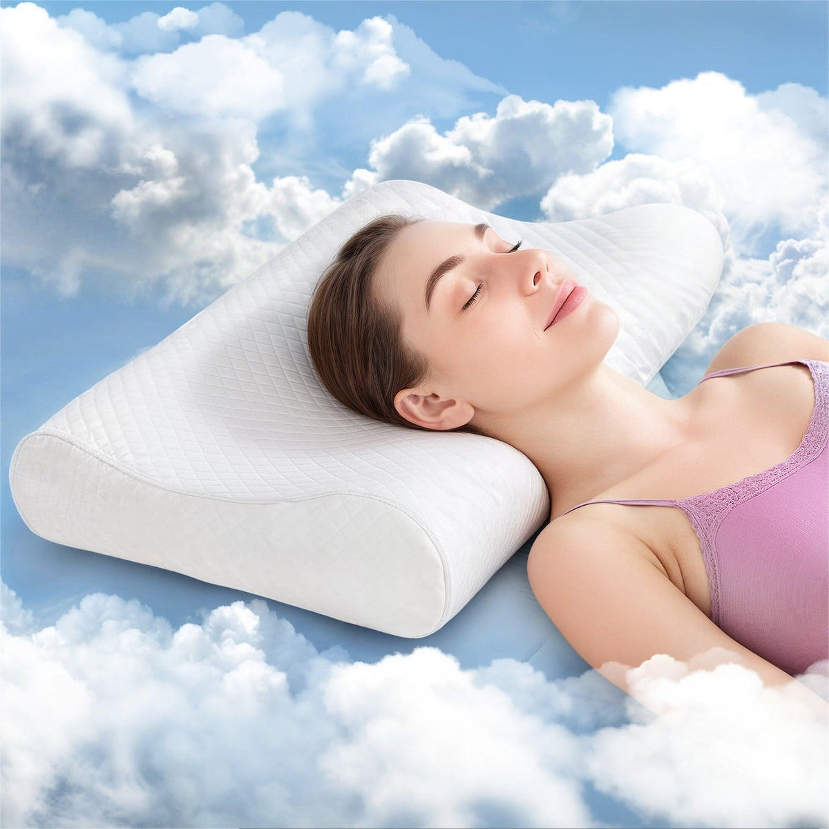 Contoured Memory Foam Cervical Pillow