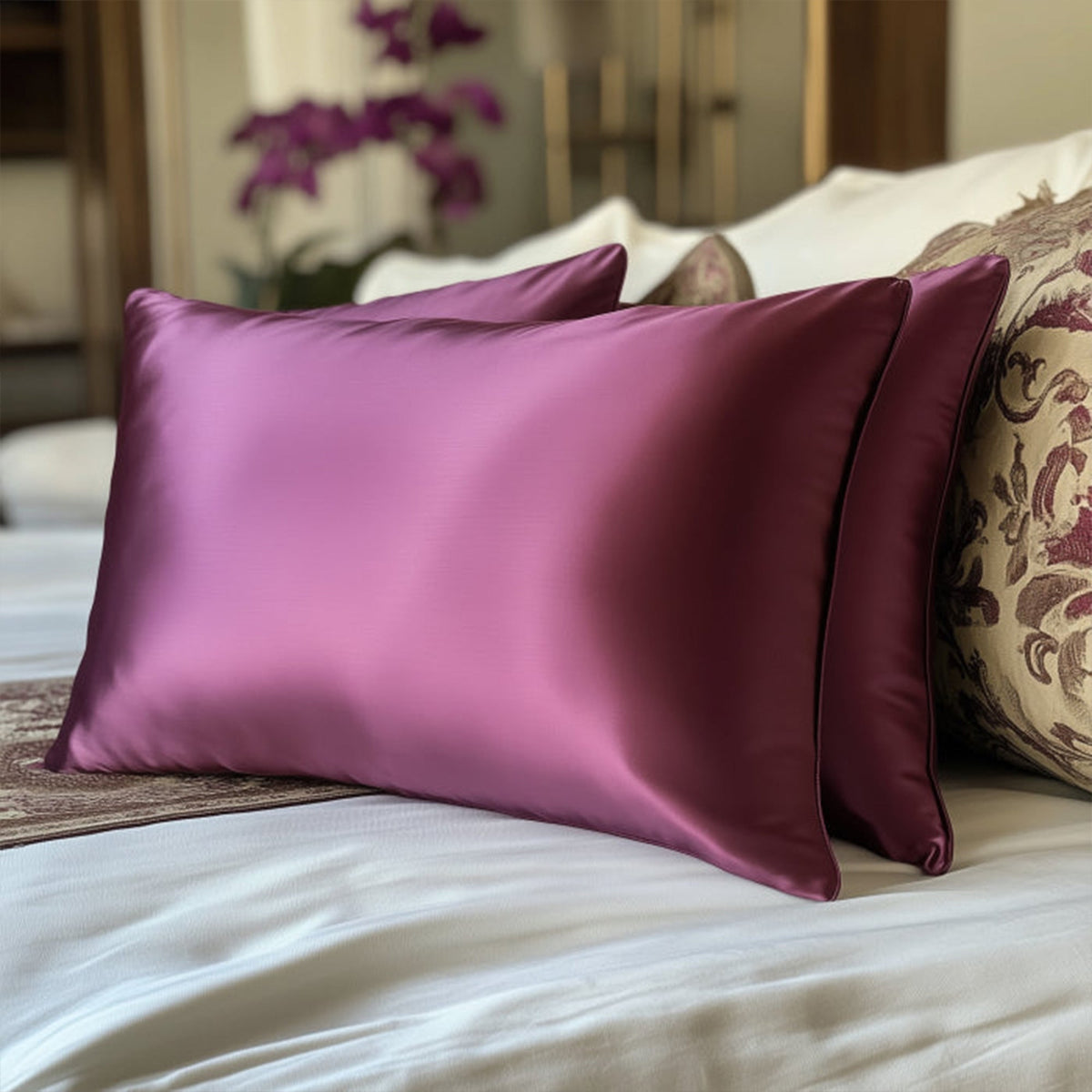 Luxury Silk Pillowcase Pair + 3 Sleep Goodies