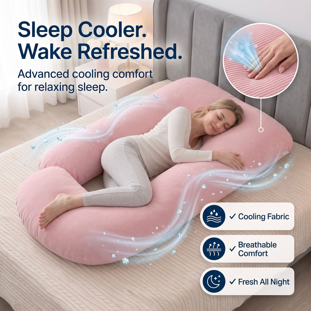 Maternity Cooling Pregnancy Pillow