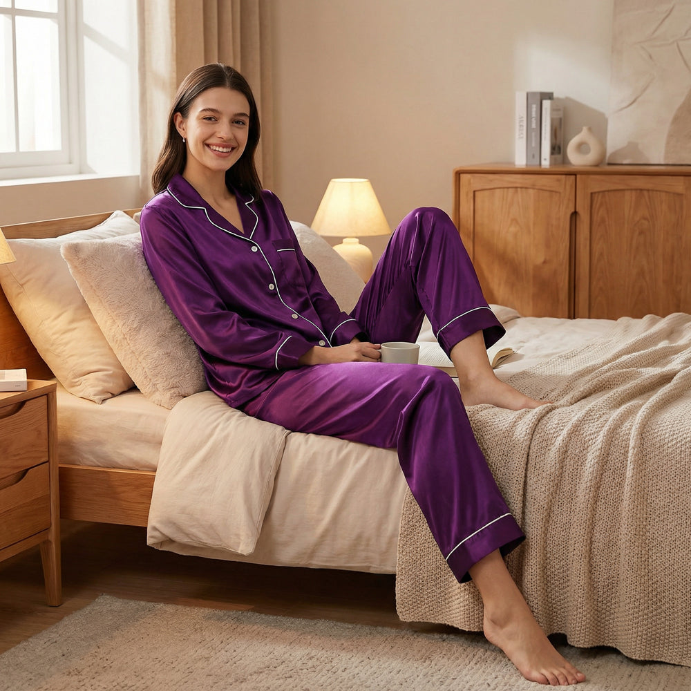 Moonlit Silky Pajama Set