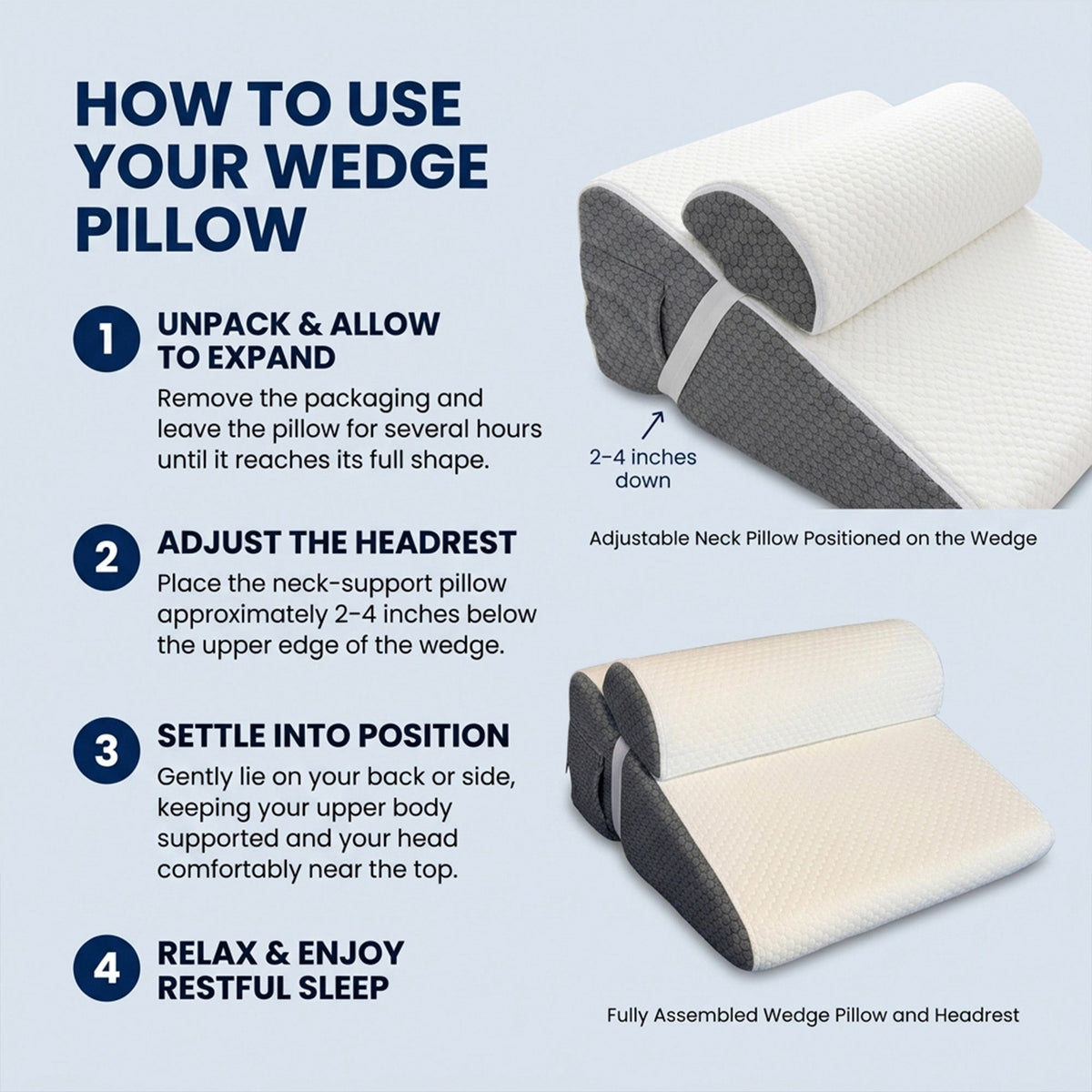 Quiet Tilt Incline Wedge Pillow