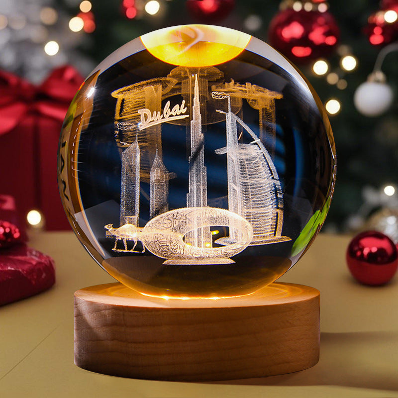 3D Crystal Ball Night Light