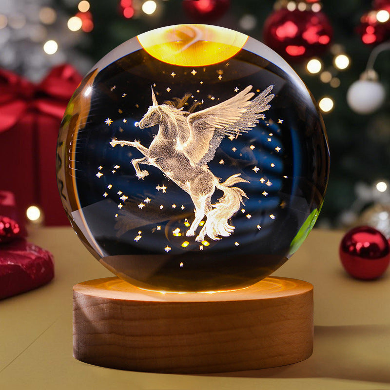 3D Crystal Ball Night Light