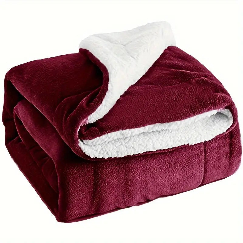 Double-Sided Sherpa Fleece Blanket