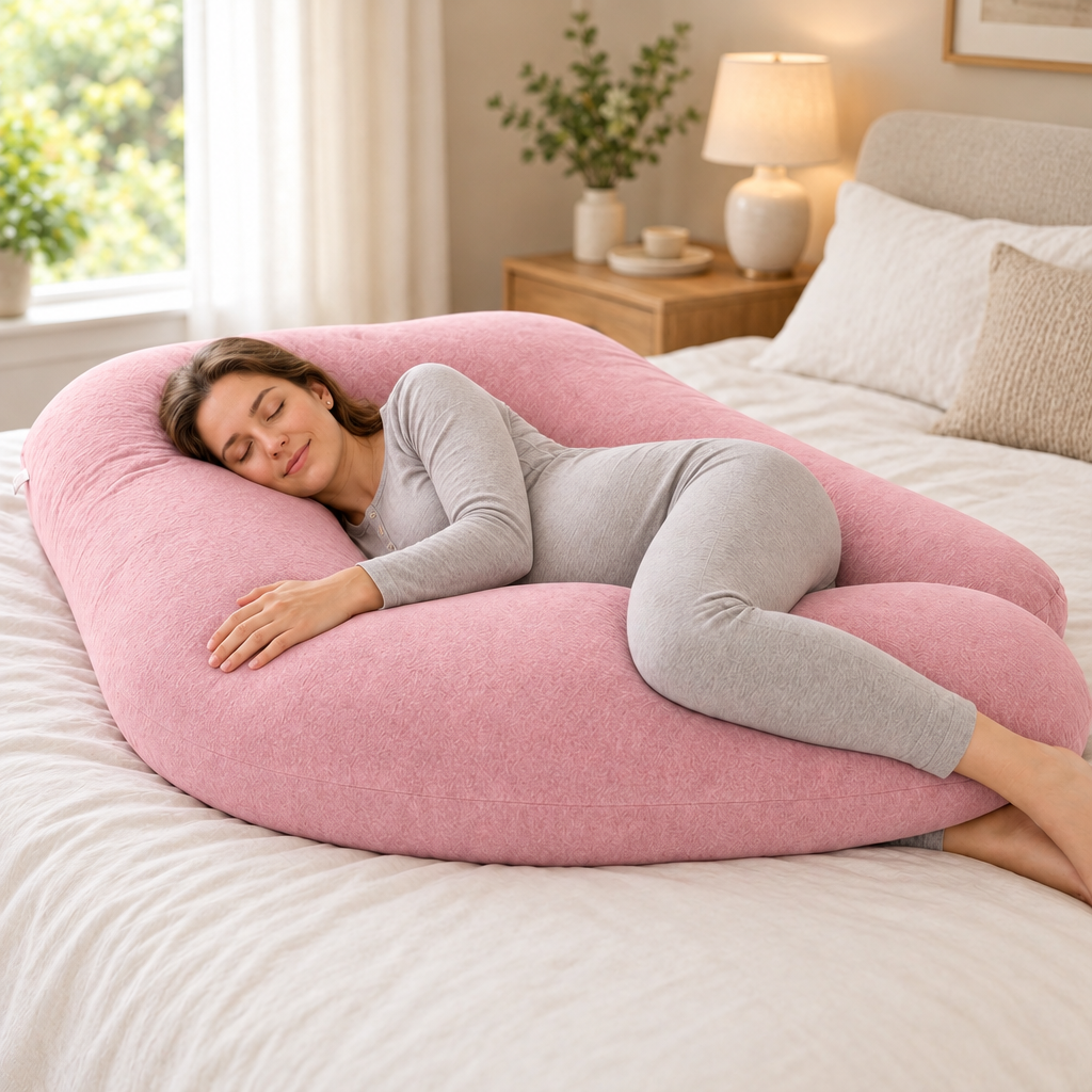 Resting on the Maternity Cooling Pillow