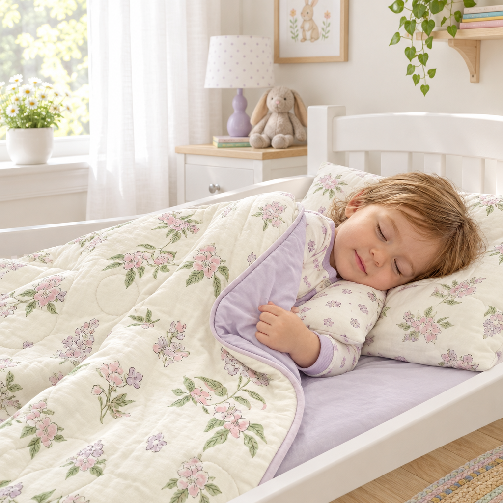Child napping under the Kids Ice Cooling Calming Blanket