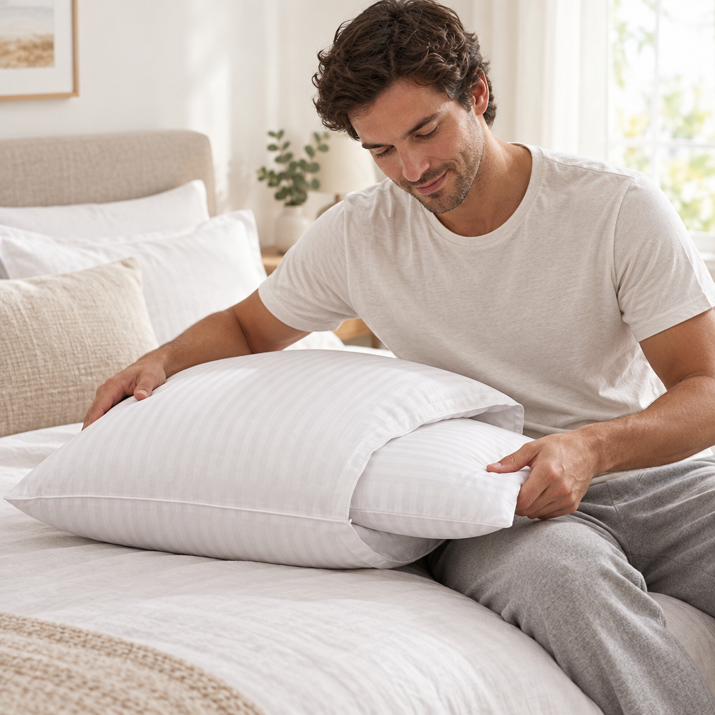 Adjusting the layers of the Adjustable Layer Pillow