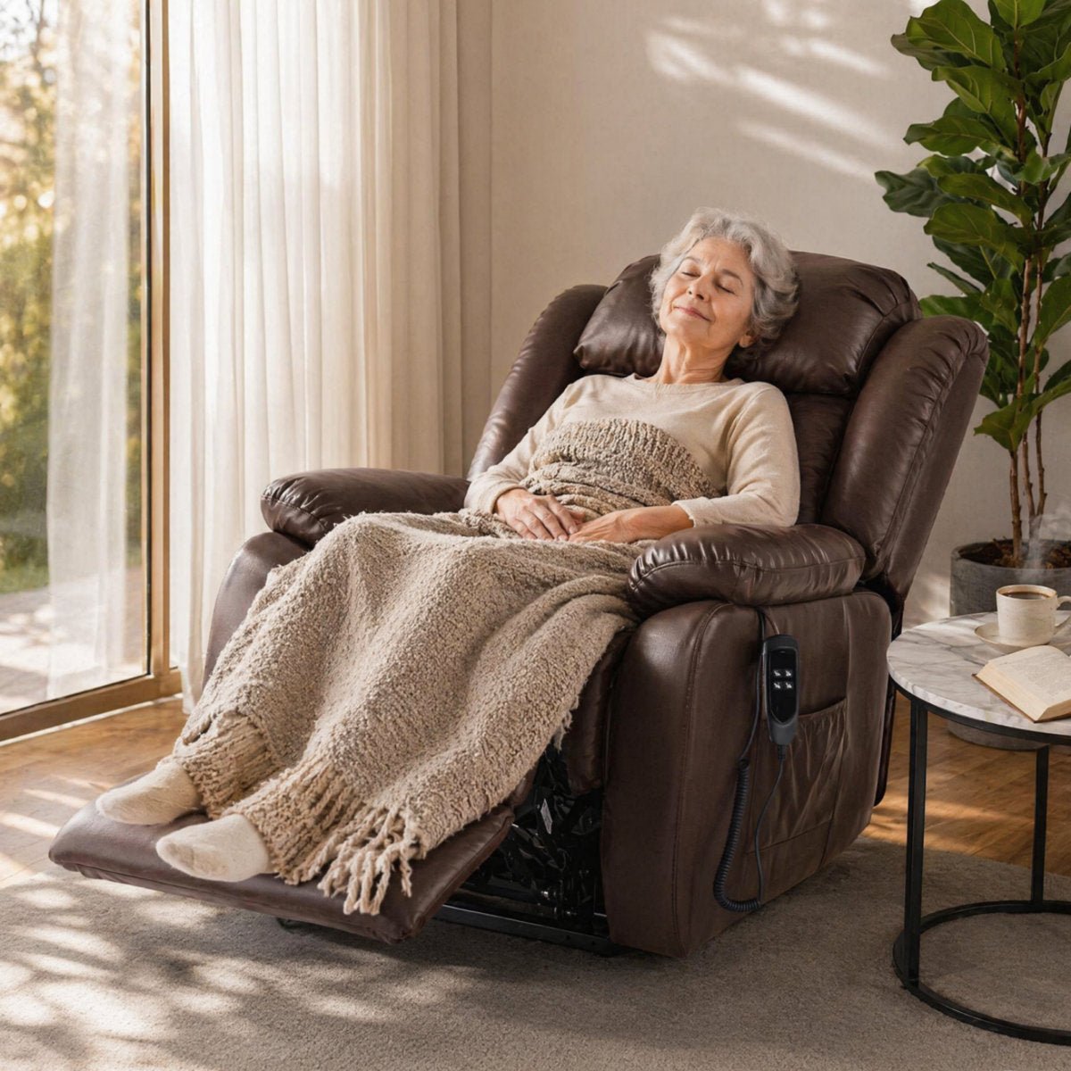 Latitude Run Lay-Flat Power Lift Recliner | Dual Motor, Heat & Massage, 350 lb